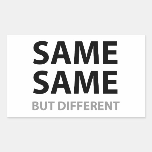 同じだが違う 長方形シール (正面)