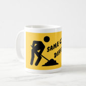 同じは、違うな日排泄します コーヒーマグカップ (正面左)