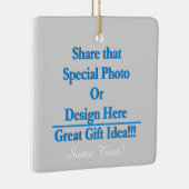 同じイメージ\文字を両側の白の文字個人化して下さい セラミックオーナメント (右)