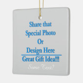 同じイメージ\文字を両側の白の文字個人化して下さい セラミックオーナメント (左)