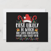 同じクリスマスムービーを見る可能性が最も高い 招待状 (正面)