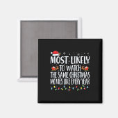 同じクリスマスムービーを見る可能性が最も高いChr マグネット (正面/裏面)