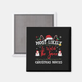 同じクリスマス映画を何度も見る人 マグネット (正面/裏面)