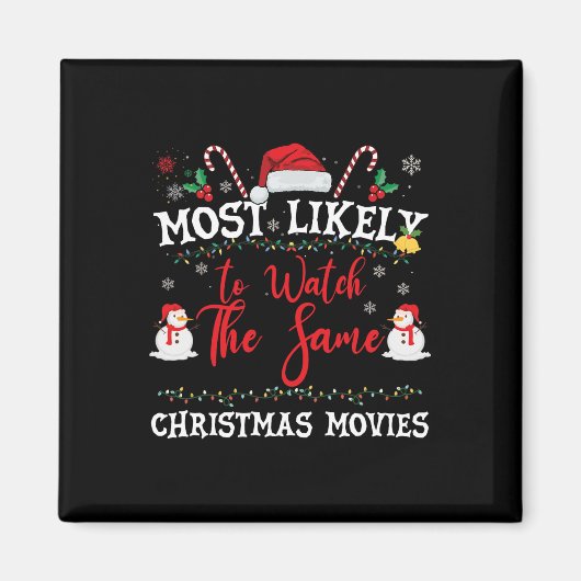 同じクリスマス映画を何度も見る人 マグネット (正面)