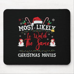 同じクリスマス映画を最もよく見る マウスパッド