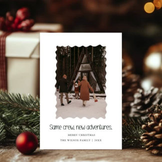 同じクルー、新たな冒険、クリスマス・フォトカード 招待状