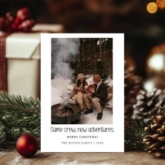 同じクルー、新たな冒険、クリスマス・フォトカード 招待状