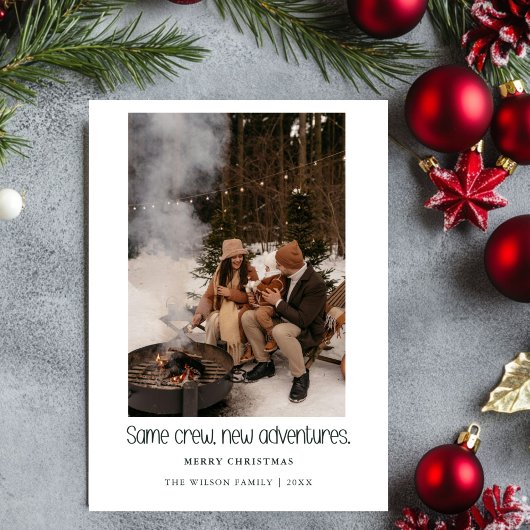 同じクルー、新たな冒険、クリスマス・フォトカード 招待状
