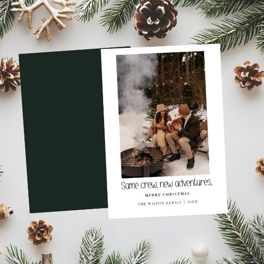 同じクルー、新たな冒険、クリスマス・フォトカード 招待状