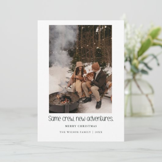 同じクルー、新たな冒険、クリスマス・フォトカード 招待状 (スタンド正面)