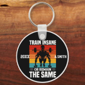 同じジムのトレーニング狂いまたは再メインフィットネス キーホルダー (裏面)