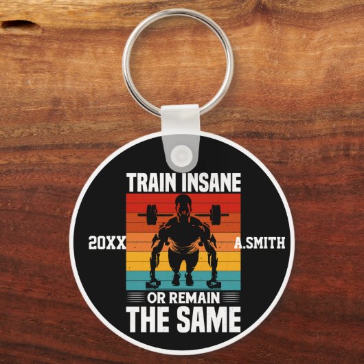 同じジムのトレーニング狂いまたは再メインフィットネス キーホルダー (裏面)