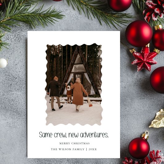 同じスタッフ、新しい冒険、クリスマス フォト カード