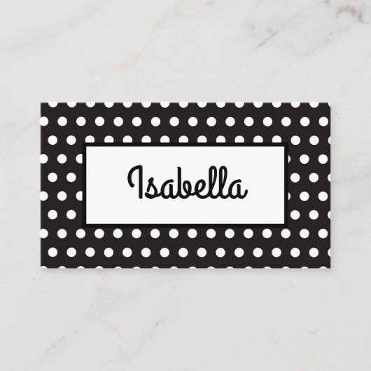 同じテーマのテーブル設定に合わせた黒と白 プレイスカード (正面)