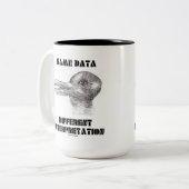 同じデータでも解釈は異なる (アヒル ウサギ) ツートーンマグカップ (正面左)