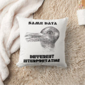 同じデータ違う解釈アヒルうさぎ クッション (ブランケット)