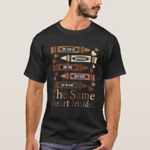同じハートブラック歴史月アフリカンアメリカンwo tシャツ