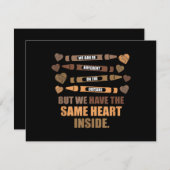 同じハートブラック歴史月間アフリカ系アメリカ人 サンキューカード (正面/裏面)