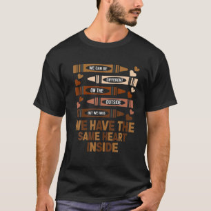 同じハートブラック歴史月間アフリカ系アメリカ人 Tシャツ