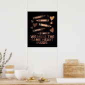 同じハート黒の履歴月 ポスター (キッチン)