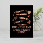 同じハート黒の履歴月 箔シーズンカード (立ち正面)