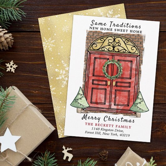 同じ伝統の新しいホームクリスマス シーズンカード