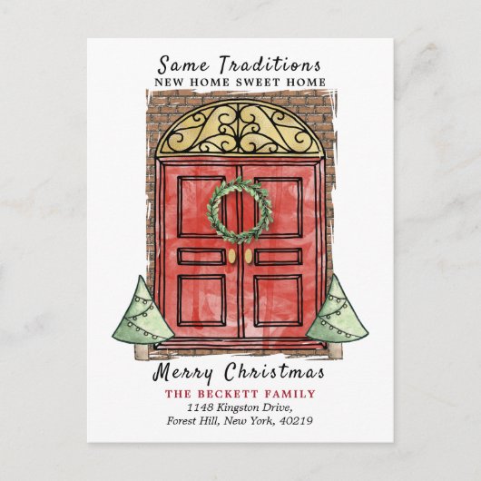 同じ伝統の新しいホームクリスマス 案内ポストカード (正面)