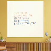 同じ光 – 励まし感動的る引用文 キャンバスプリント (インサイチュ (リビング))