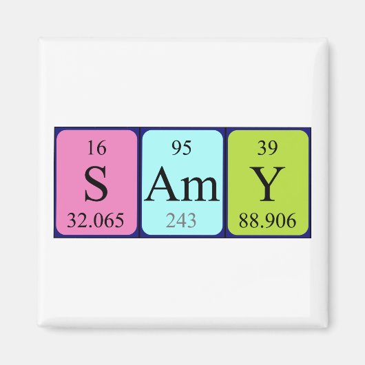同じ周期表名磁石 マグネット (正面)