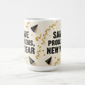 同じ問題、新しい年 コーヒーマグカップ (中央)