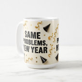同じ問題、新しい年 コーヒーマグカップ (正面左)
