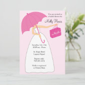同じ封筒を持つブライダルシャワーの招待 招待状 (スタンド正面)