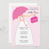 同じ封筒を持つブライダルシャワーの招待 招待状 (正面/裏面)