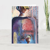 同じ布から切り取る – 内空白の挨拶 カード (正面)