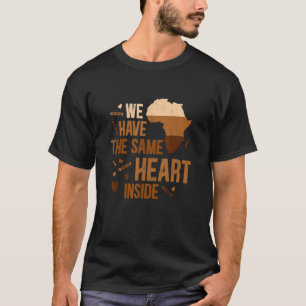 同じ心の中のアフリカ系アメリカ人黒人歴史 Tシャツ