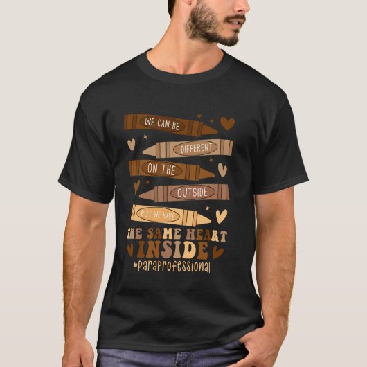 同じ心を持つ支援者 ブラックヒストリー Tシャツ (正面)