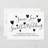 同じ愛のスモールマイクロウェディング ダウングレード 変更プラン 案内ポストカード (正面/裏面)