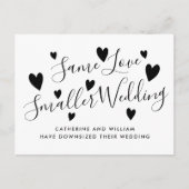 同じ愛のスモールマイクロウェディング ダウングレード 変更プラン 案内ポストカード (正面)