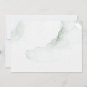 同じ愛の小さい結婚の単色のセージビーチ 招待状 (裏面)