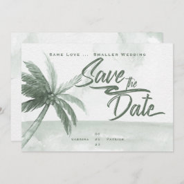 同じ愛の小さい結婚の単色のセージビーチ 招待状