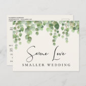 同じ愛の小さな結婚ユーカリの緑 案内ポストカード (正面/裏面)