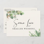 同じ愛の小さ結婚いユーカリのクリーム 案内ポストカード (正面/裏面)