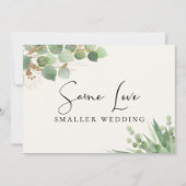 同じ愛の小さ結婚いユーカリ 案内状 (正面)