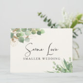 同じ愛の小さ結婚いユーカリ 案内状 (スタンド正面)