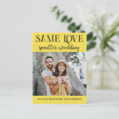 同じ愛の小さ結婚い小さシンプルい写真 ポストカード (スタンド正面)