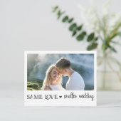 同じ愛の小さ結婚い小さシンプルい写真 ポストカード (スタンド正面)