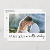 同じ愛の小さ結婚い小さシンプルい写真 ポストカード (正面/裏面)