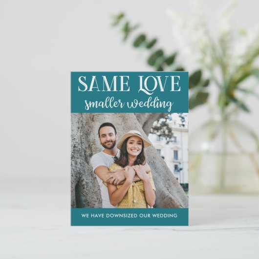 同じ愛の小さ結婚い小さシンプルい写真 ポストカード (スタンド正面)