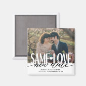 同じ愛の新しい日付の結婚式の日付を保存 マグネット (正面/裏面)