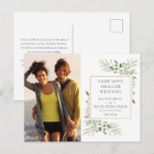 同じ愛を凝縮したマイクロフォトウェディング 案内ポストカード (正面/裏面)